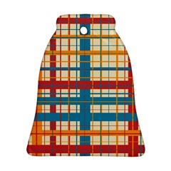 Plaid Pattern Bell Ornament (two Sides) by linceazul