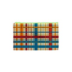 Plaid Pattern Cosmetic Bag (xs) by linceazul