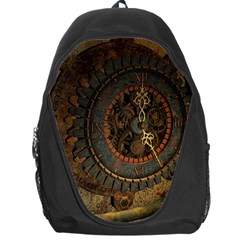 Steampunk, Awesoeme Clock, Rusty Metal Backpack Bag by FantasyWorld7