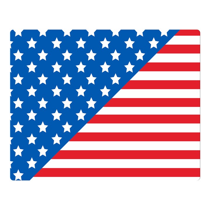 Usa Flag Double Sided Flano Blanket (Large) 