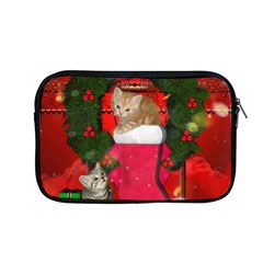 Christmas, Funny Kitten With Gifts Apple Macbook Pro 13  Zipper Case by FantasyWorld7