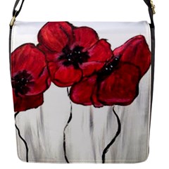 Main Street Poppies Hr Aceo Flap Messenger Bag (s) by artbyjacquie