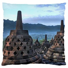 Borobudur Temple  Morning Serenade Large Cushion Case (two Sides) by Nexatart