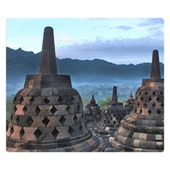 Borobudur Temple  Morning Serenade Double Sided Flano Blanket (small) 