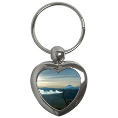 Bromo Caldera De Tenegger  Indonesia Key Chains (heart)  by Nexatart