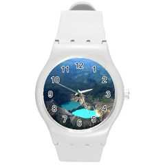 Kelimutu Crater Lakes  Indonesia Round Plastic Sport Watch (m) by Nexatart