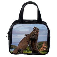 Komodo Dragons Fight Classic Handbags (one Side) by Nexatart