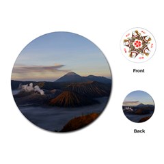 Sunrise Mount Bromo Tengger Semeru National Park  Indonesia Playing Cards (round) 