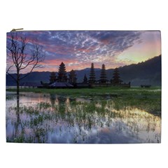 Tamblingan Morning Reflection Tamblingan Lake Bali  Indonesia Cosmetic Bag (xxl)  by Nexatart