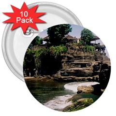 Tanah Lot Bali Indonesia 3  Buttons (10 Pack)  by Nexatart