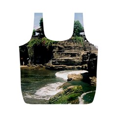Tanah Lot Bali Indonesia Full Print Recycle Bags (m)  by Nexatart