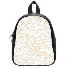 Small Floral Flowers Pattern  School Bag (small) by paulaoliveiradesign