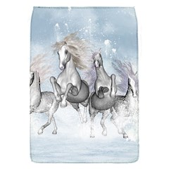 Awesome Running Horses In The Snow Flap Covers (s)  by FantasyWorld7