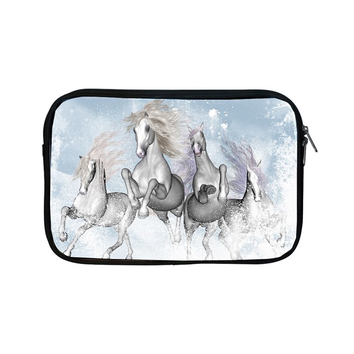 Awesome Running Horses In The Snow Apple iPad Mini Zipper Cases