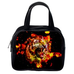 Fire Tiger Classic Handbags (one Side) by stockimagefolio1