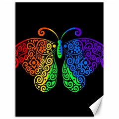 Rainbow butterfly  Canvas 12  x 16  