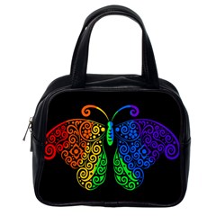 Rainbow butterfly  Classic Handbags (One Side)