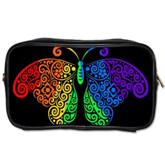 Rainbow butterfly  Toiletries Bags 2-Side