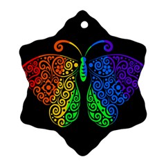 Rainbow butterfly  Ornament (Snowflake)