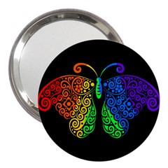 Rainbow butterfly  3  Handbag Mirrors