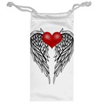 Angel heart tattoo Jewelry Bag Back