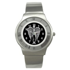 Angel Skeleton Stainless Steel Watch by Valentinaart