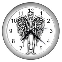 Angel Skeleton Wall Clocks (silver) 