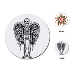 Angel Skeleton Playing Cards (round)  by Valentinaart