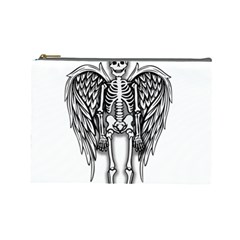 Angel Skeleton Cosmetic Bag (large)  by Valentinaart