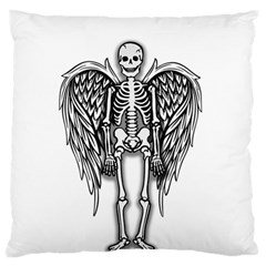 Angel Skeleton Large Flano Cushion Case (two Sides) by Valentinaart