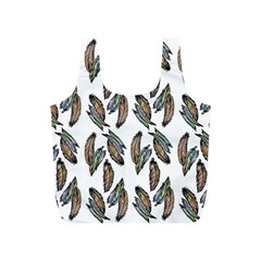 Feather Pattern Full Print Recycle Bags (s)  by Valentinaart