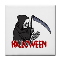 Death - Halloween Tile Coasters by Valentinaart