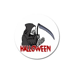 Death - Halloween Magnet 3  (round) by Valentinaart