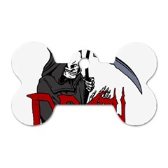Death - Halloween Dog Tag Bone (one Side) by Valentinaart
