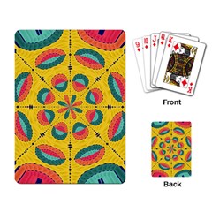 Textured Tropical Mandala Playing Card