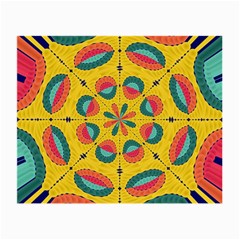 Textured Tropical Mandala Small Glasses Cloth (2-side) by linceazul