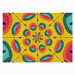 Textured Tropical Mandala Large Glasses Cloth (2-side) by linceazul