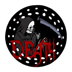 Death - Halloween Ornament (round Filigree) by Valentinaart