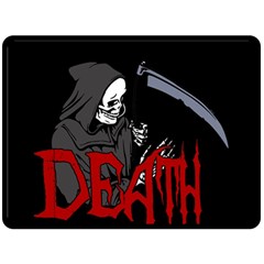 Death - Halloween Double Sided Fleece Blanket (large)  by Valentinaart