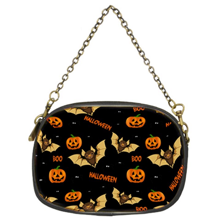 Bat, pumpkin and spider pattern Chain Purses (Two Sides) 