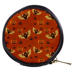 Bat, Pumpkin And Spider Pattern Mini Makeup Bags by Valentinaart