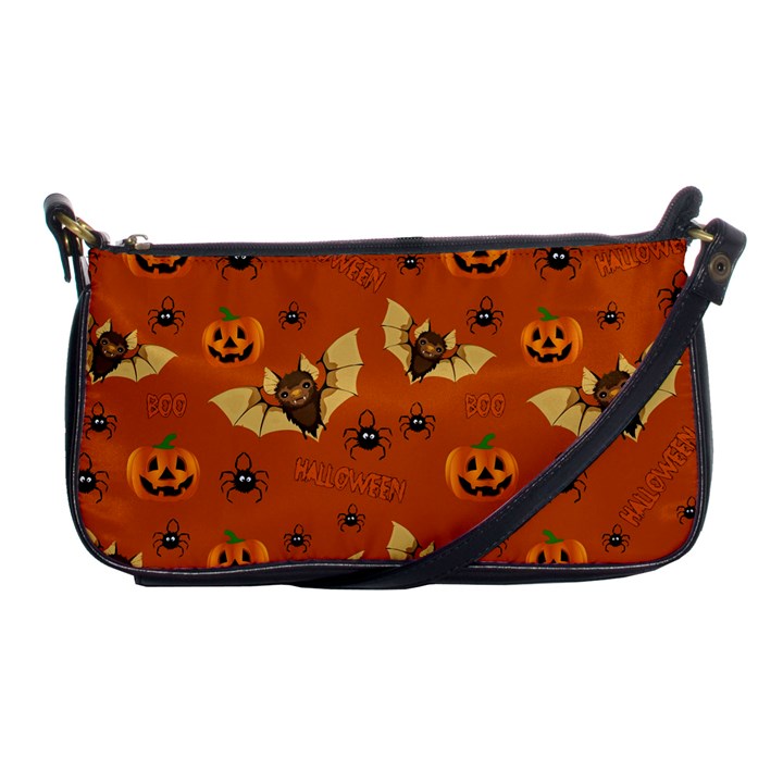 Bat, pumpkin and spider pattern Shoulder Clutch Bags