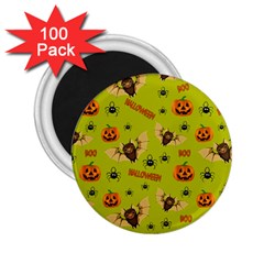 Bat, Pumpkin And Spider Pattern 2 25  Magnets (100 Pack) 