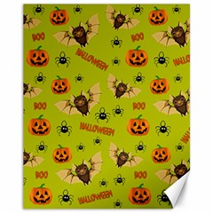 Bat, pumpkin and spider pattern Canvas 11  x 14  