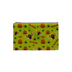 Bat, pumpkin and spider pattern Cosmetic Bag (Small) 