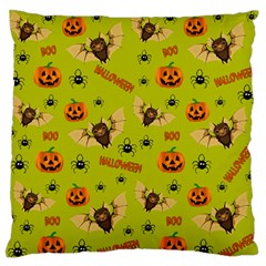 Bat, pumpkin and spider pattern Standard Flano Cushion Case (One Side)