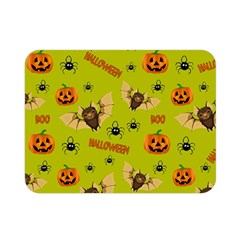 Bat, Pumpkin And Spider Pattern Double Sided Flano Blanket (mini)  by Valentinaart