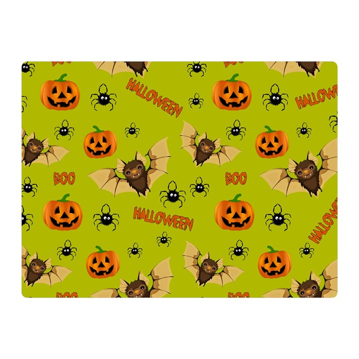 Bat, pumpkin and spider pattern Double Sided Flano Blanket (Mini) 