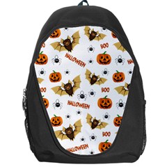 Bat, Pumpkin And Spider Pattern Backpack Bag by Valentinaart