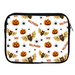 Bat, pumpkin and spider pattern Apple iPad 2/3/4 Zipper Cases Front